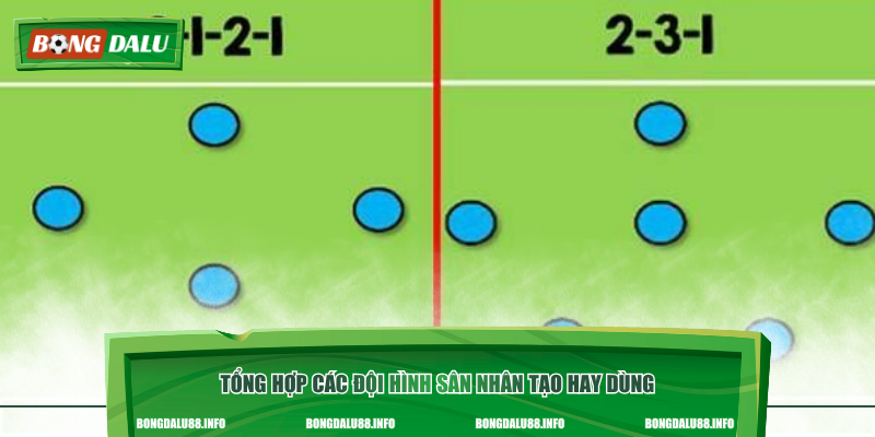 Tổng hợp các đội hình sân nhân tạo hay dùng